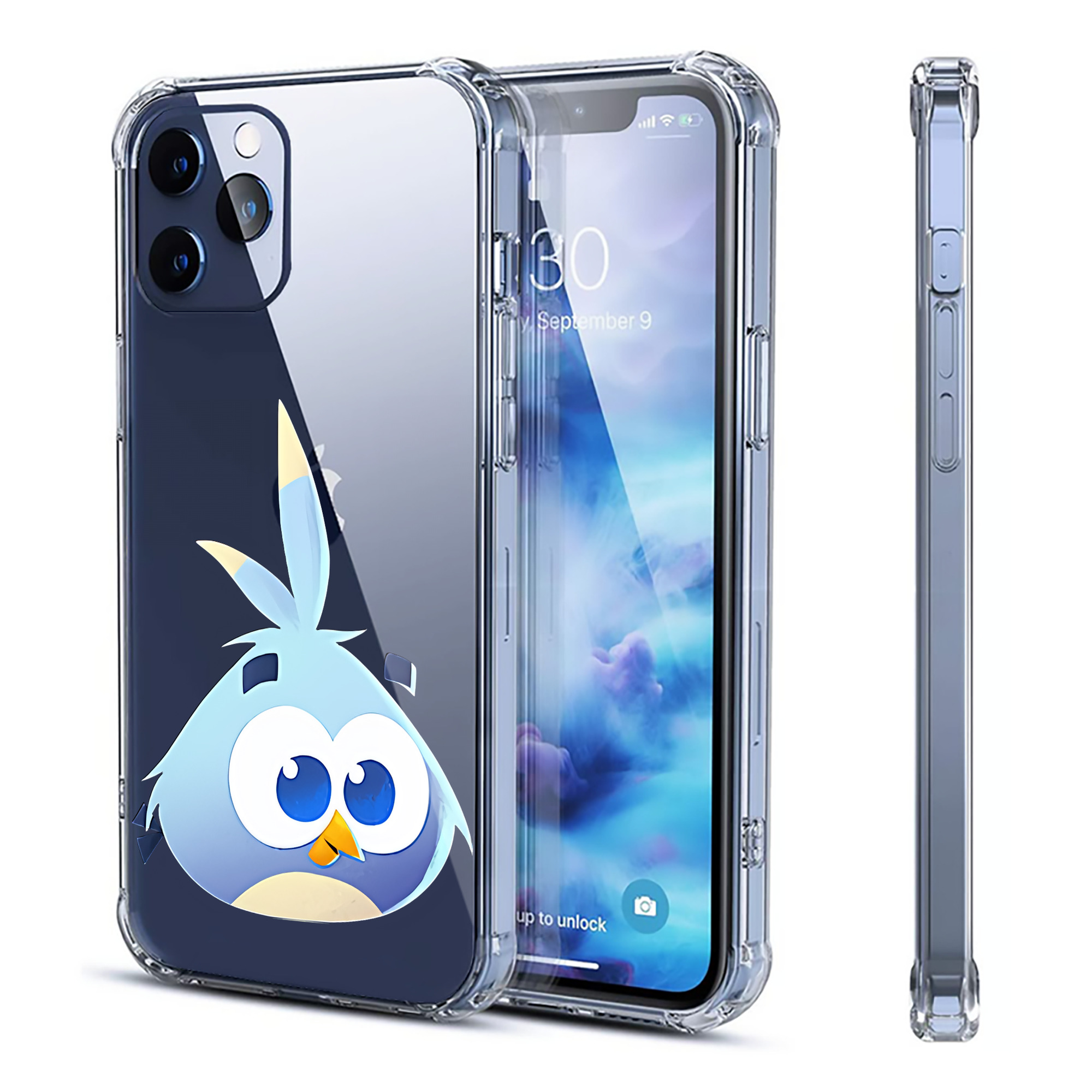（画像用） Angry Birds アングリーバード 【iPhone 12シリーズ対応】透明スマホケース（クリアソフトケース）